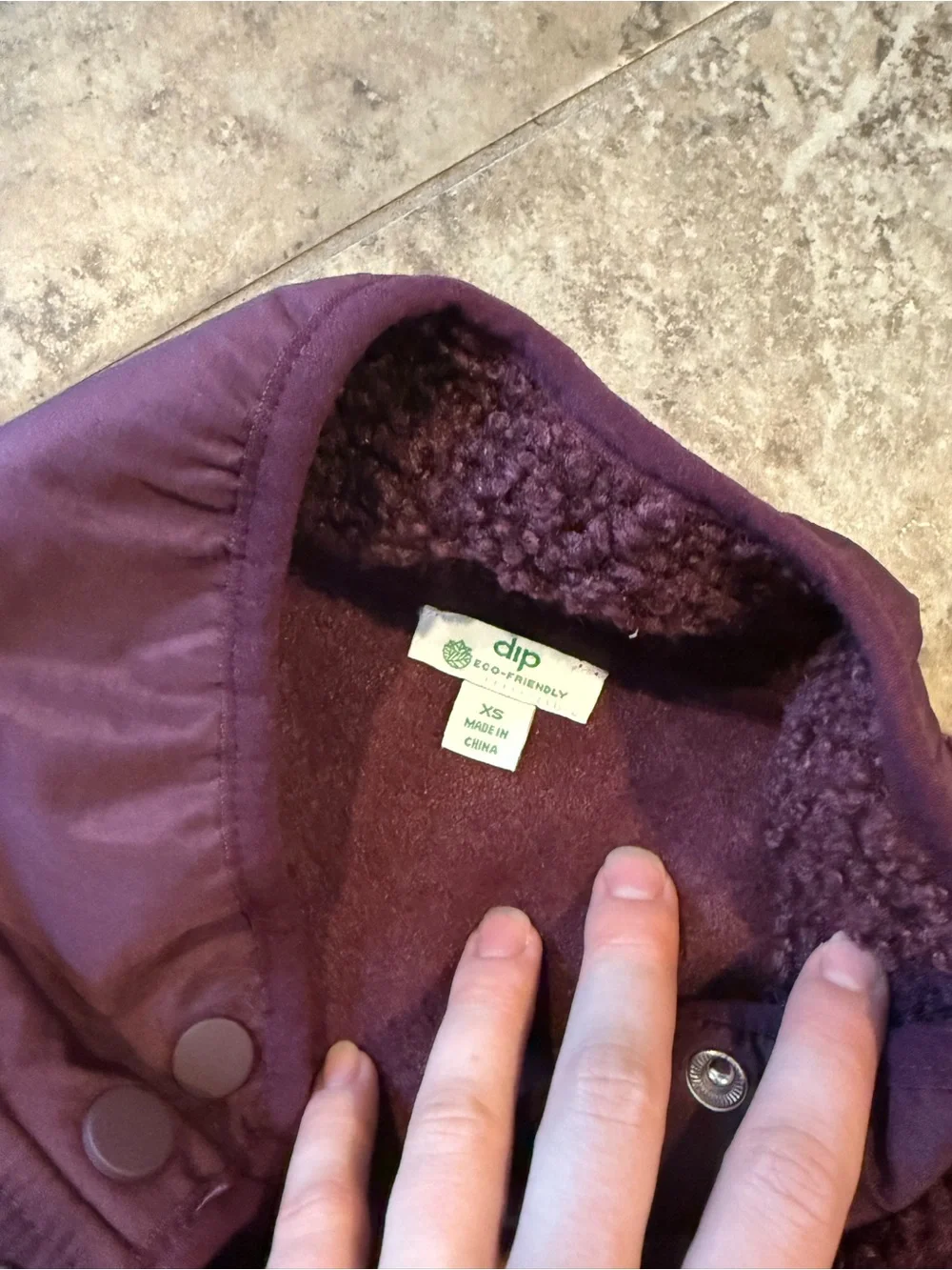 🧅Cozy Purple Sherpa Button-Up Jacket
